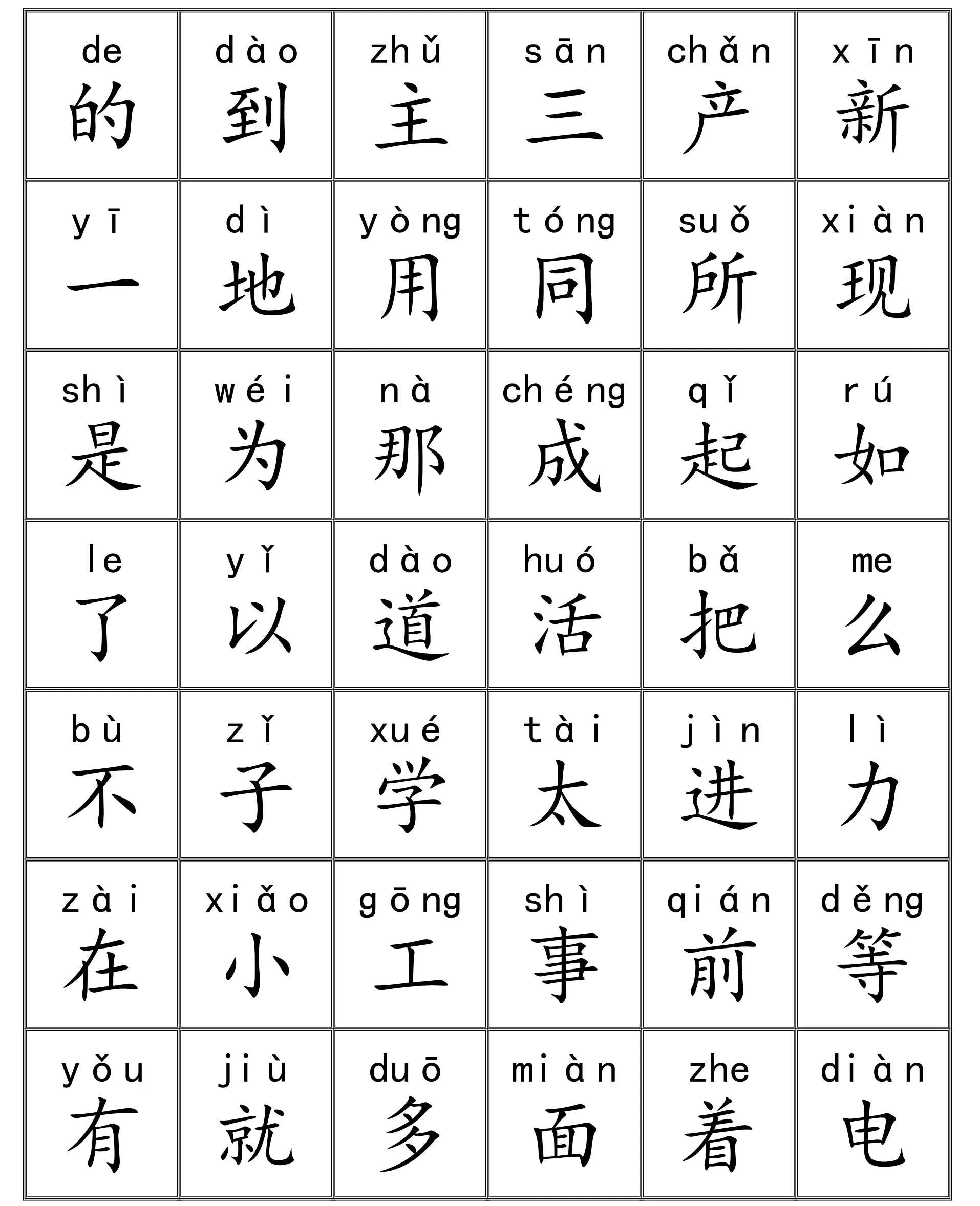 2025儿童识字测试表幼儿园小学拼音汉字认字量检测测评3000字PDF电子版