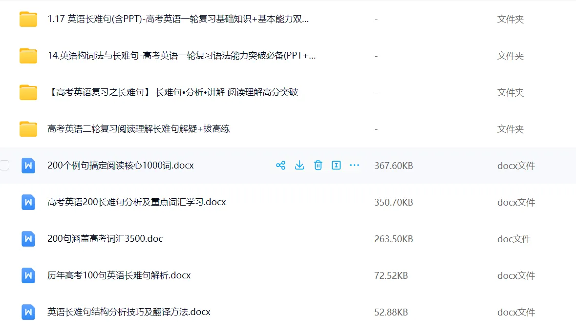 高中英语长难句精析+真题解读拔高突破 高考英语语法阅读理解高频考词专项训练 原卷解析版PDF电子版可打印 高一高二高三必备资料